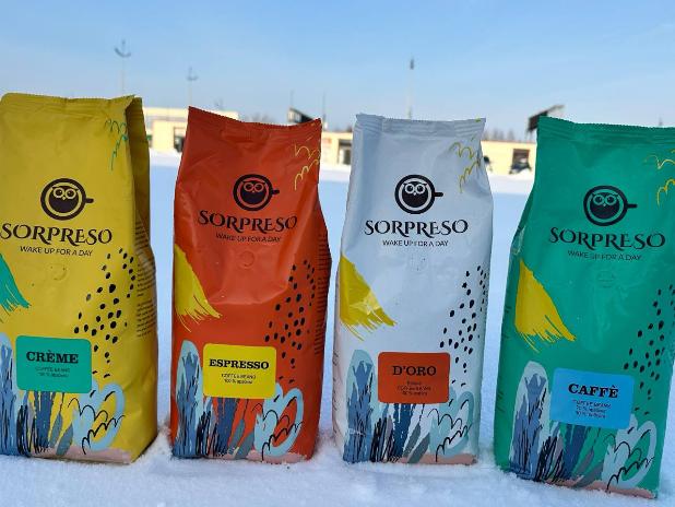 Кофейные зерна Sorpreso - поставки из Европы