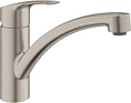 Смеситель Grohe Via низкий излив суперсталь