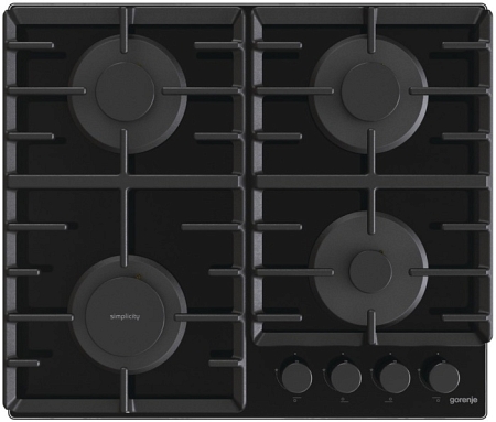 Поверхность газовая Gorenje GT642SYB закаленное стекло черный
