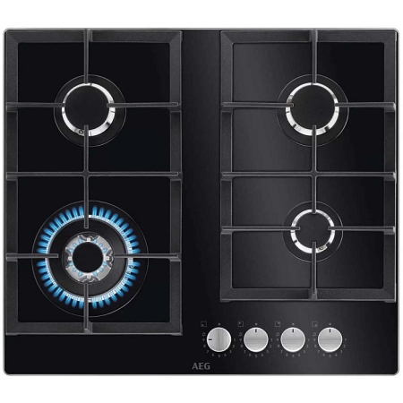 Поверхность газовая AEG HKB 64420NB закаленное стекло черный